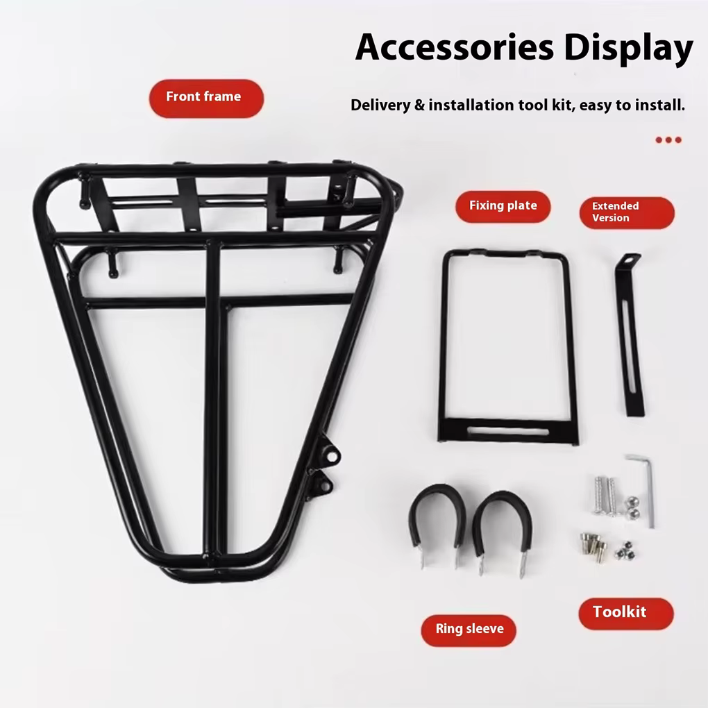 Porte-bagages universel en acier pour fourche avant de vélo