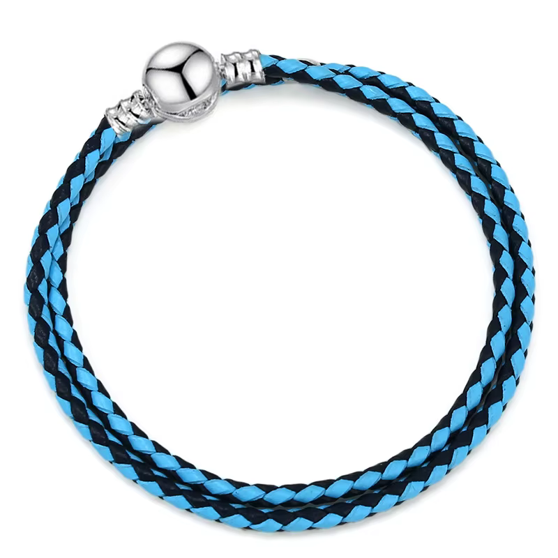 Cadeau pour la Saint-Valentin, sac à main en cuir tissé double couche multicolores en argent pur 925%, bijoux originaux faits à la main, accessoire pour femme