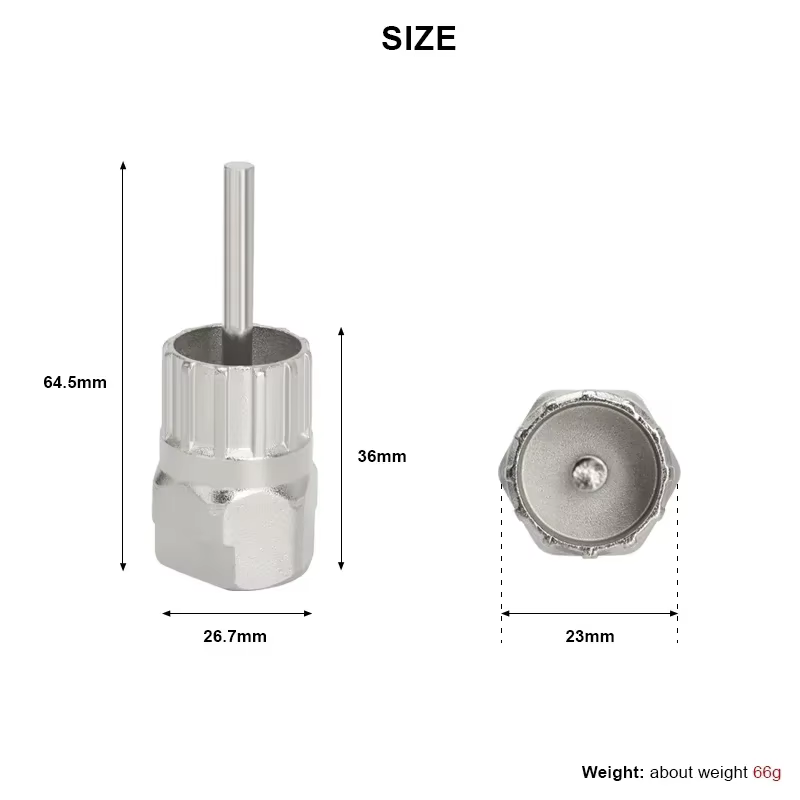 Kit d'outils de démontage de roue libre de vélo avec clé de cassette 12 dents