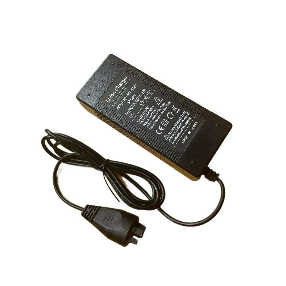 Chargeur de vélo électrique 42V 2A compatible avec les batteries Bosch Active/Performance Line 36V pour vélos électriques