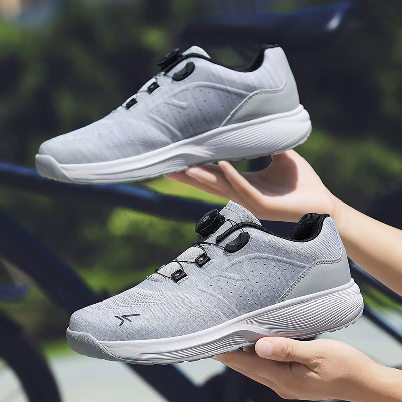 Chaussures de cyclisme pour homme à crampons pour pédale plate