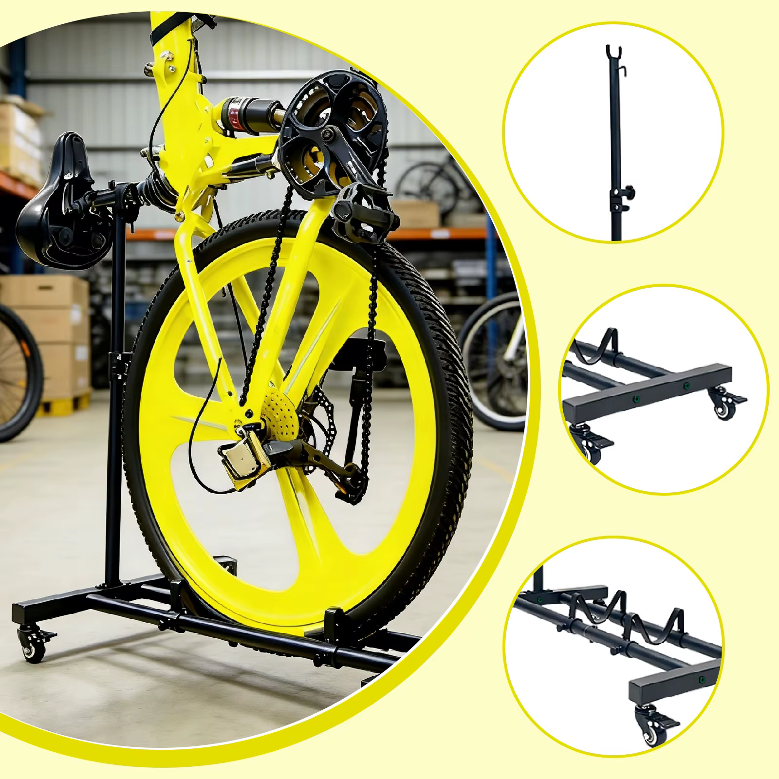 Support de vélo vertical en métal