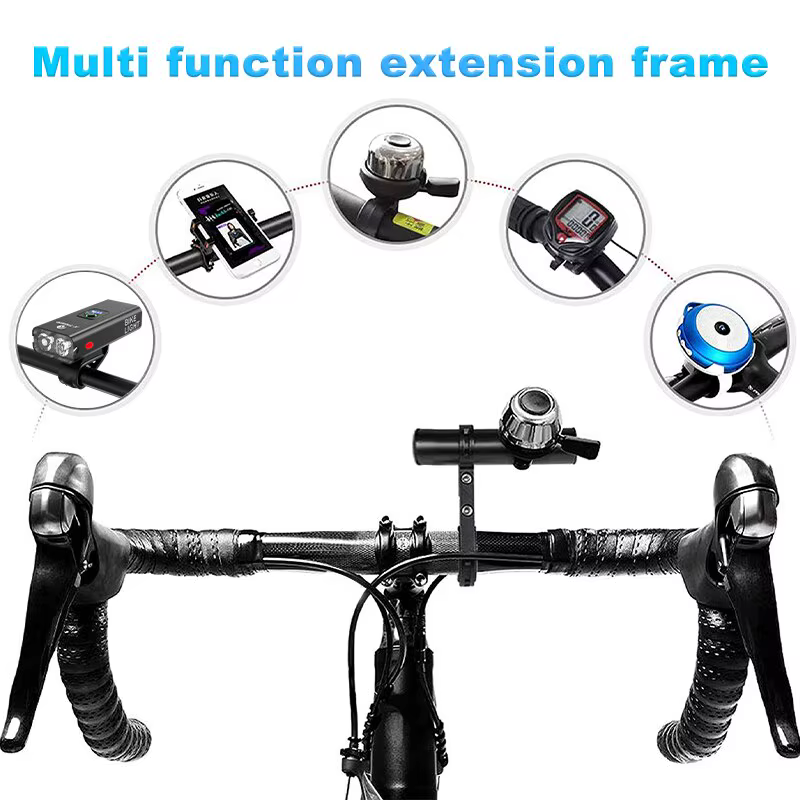 Extension de guidon de vélo multifonctionnelle