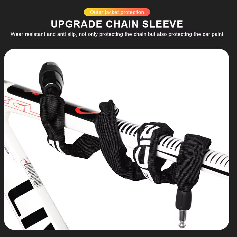 RIDERACE Verrou de Chaîne De Vélo Portable Anti-vol Haute Sécurité VTT Vtt