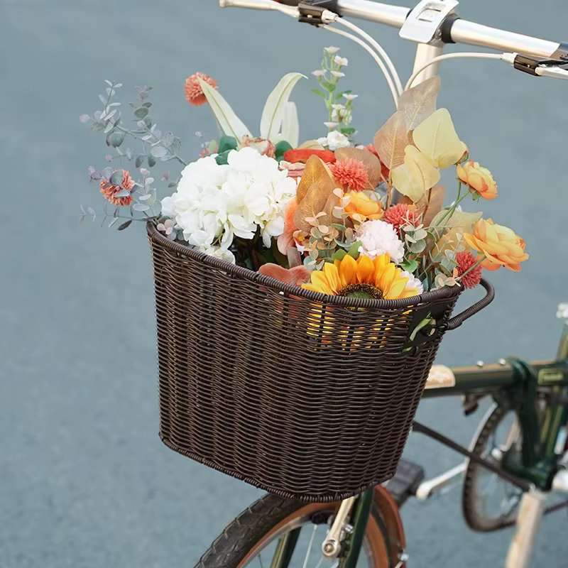 Panier de vélo tissé amovible