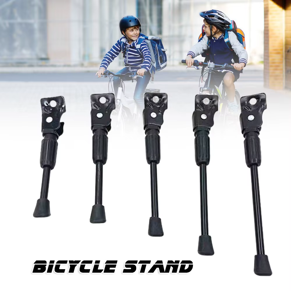 Support latéral arrière noir pour vélo, 1 pièce, en alliage d'aluminium, antirouille et usure, 22 à 27 pouces
