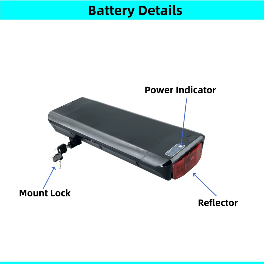 Batterie arrière T1 pour vélo de ville