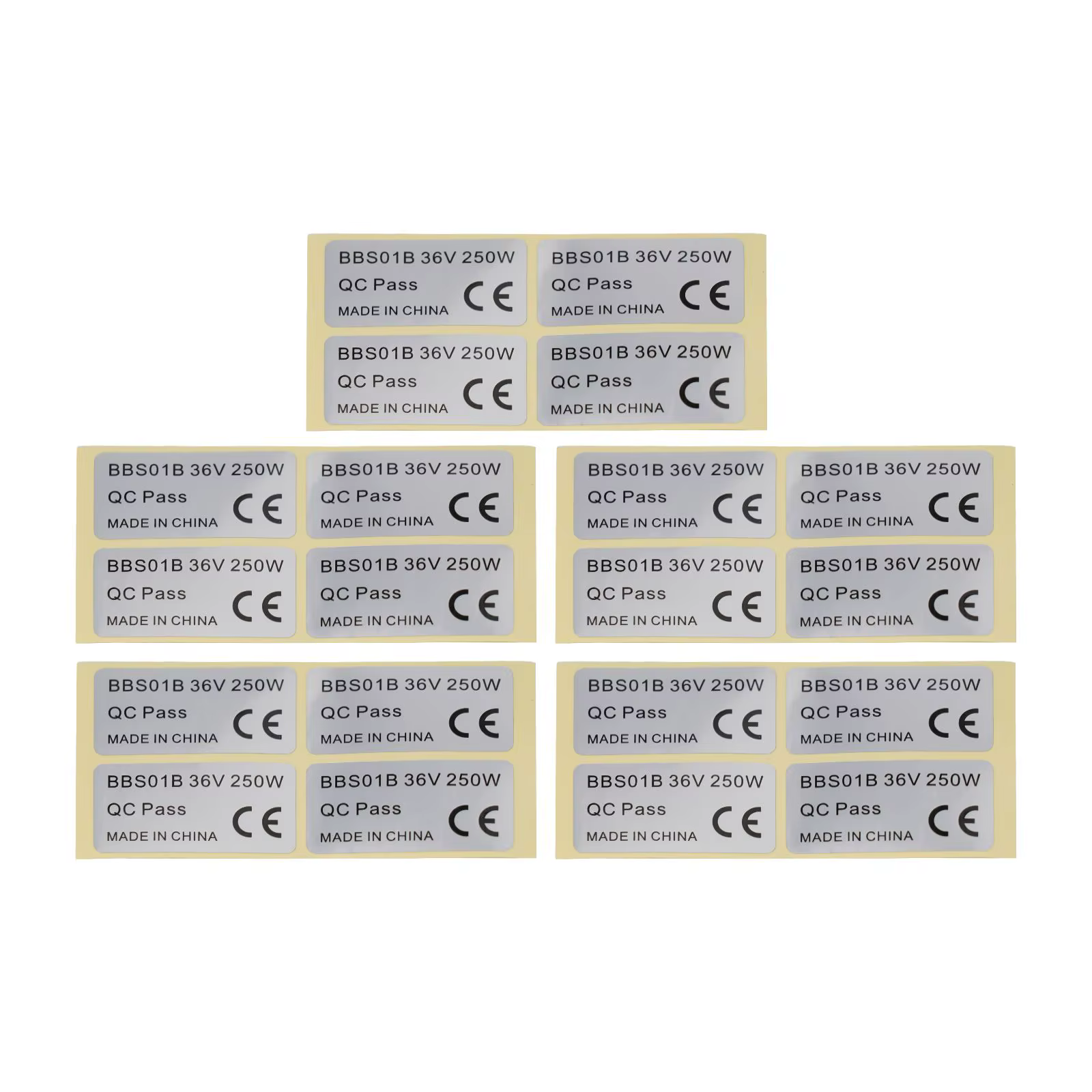 Paquet de 20 autocollants pour vélo électrique BAFANG 36V 250W/48V 750W 01HD