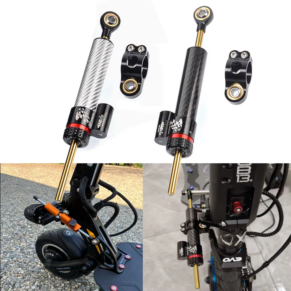Amortisseur de direction directionnel pour trottinettes électriques AUSOM DT2 PRO & KUGOO F3 PRO MAX 52V à double moteur – Stabilisateur de conduite