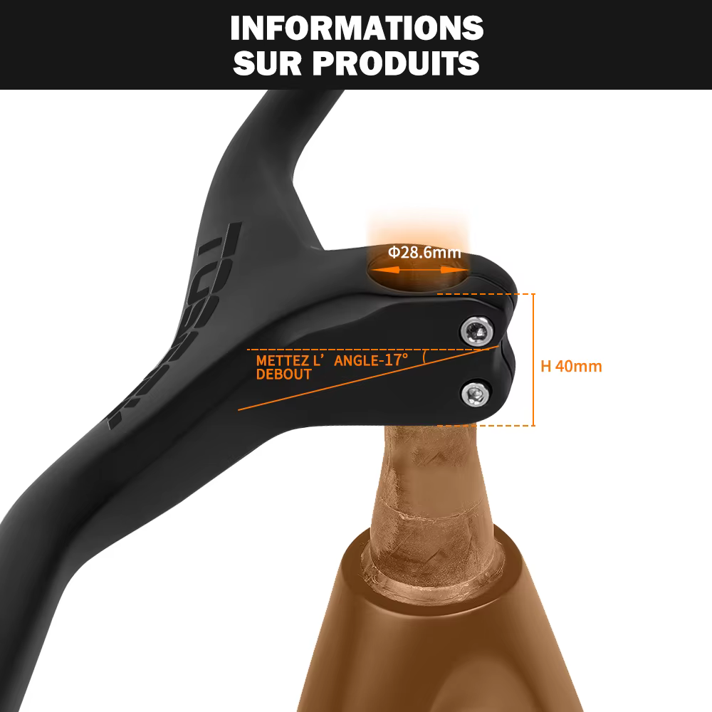 TOSEEK – guidon et tige de vtt intégrés en carbone