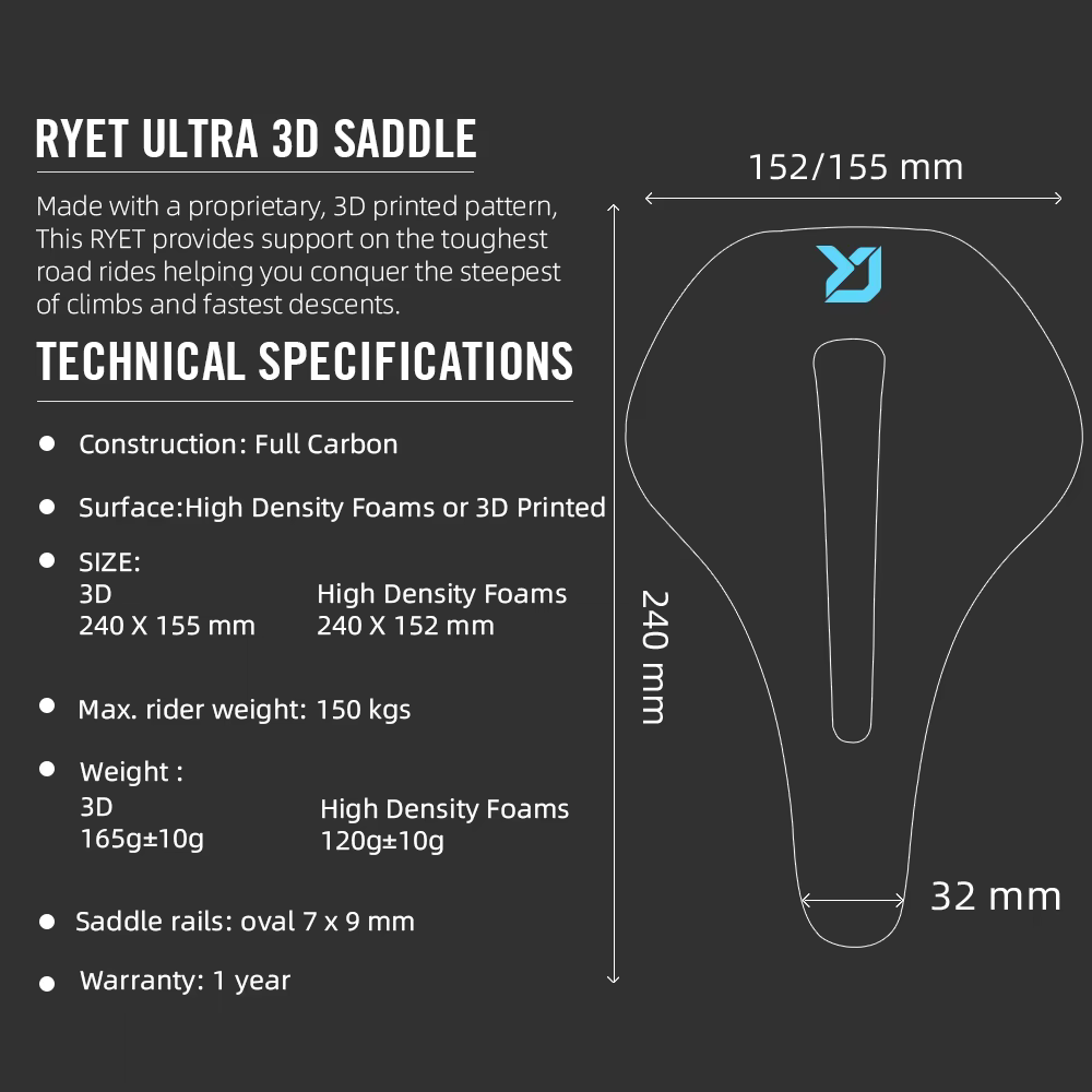 Selle de vélo entièrement en carbone imprimée en 3D
