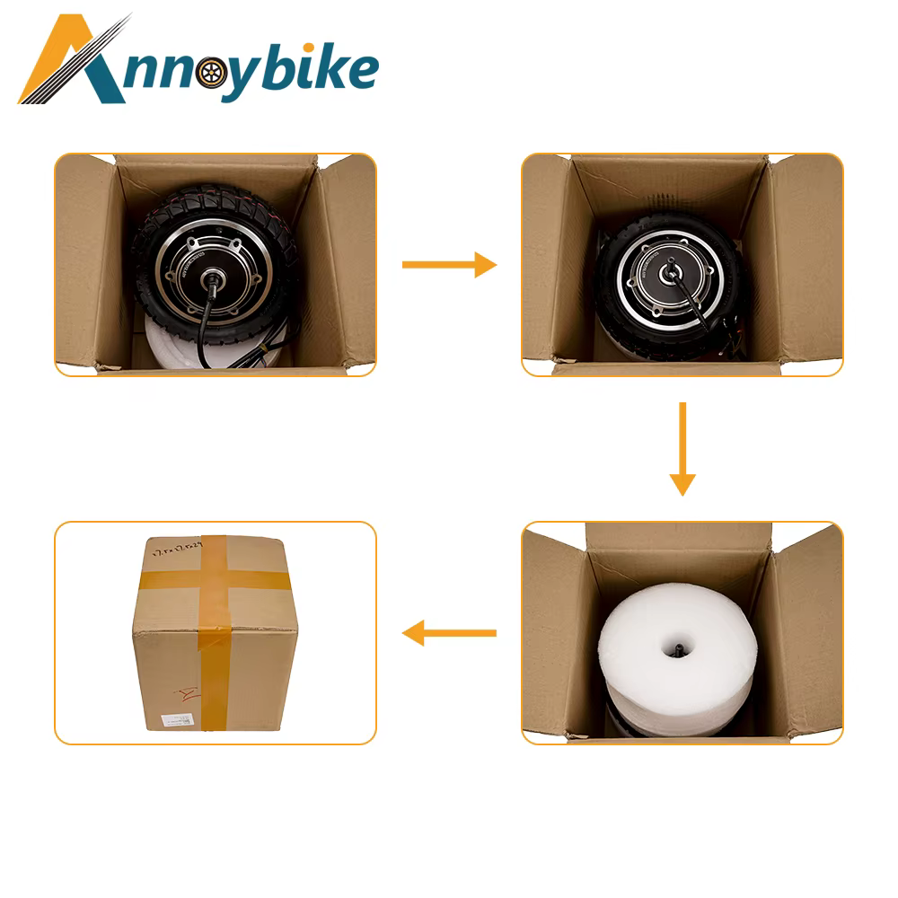 Moteur double entraînement pour trottinette électrique, 10 pouces, 48V 1000W 1200W 1500W, moteur de vélo électrique, vitesse 50KM/H, roue de trottinette pliable