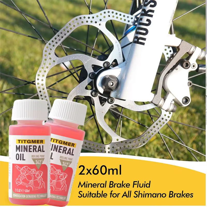 1/2/4/6/8/10/12 pièces système d'huile minérale de frein de vélo 60ml huile fluide cyclisme vélos de montagne pour