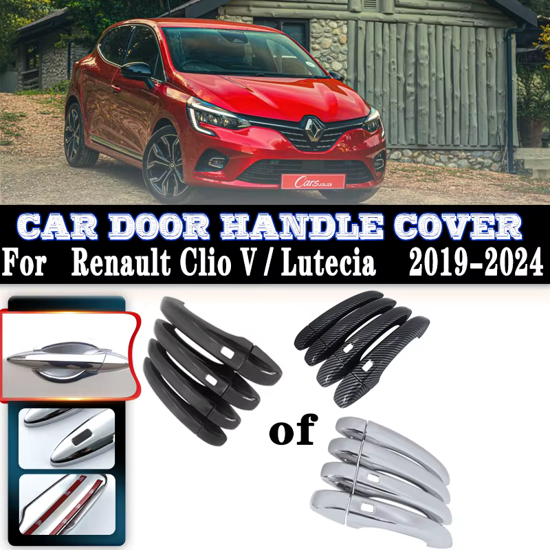 Couvercle de poignée de porte de voiture, accessoires de protection contre les rayures extérieures, pour Renault Clio 5 2023 V Lutecia BF 2019 ~ 2024