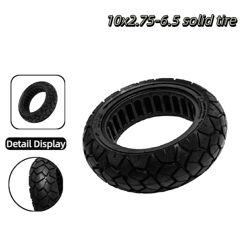 Pneu solide 10x2.75-6.5 pour trottinette électrique