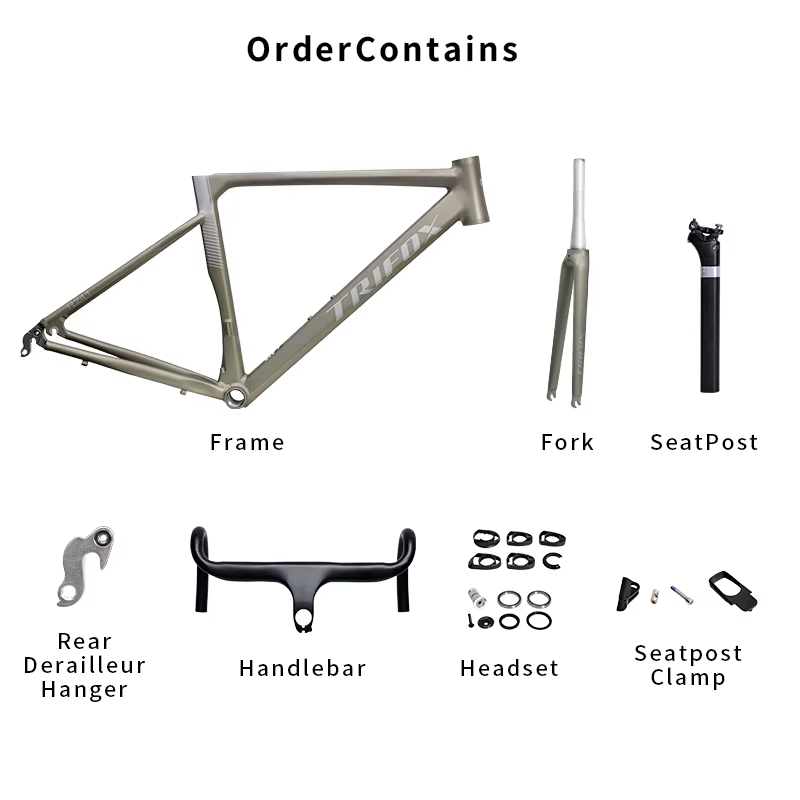 Cadre de vélo TRIFOX 700C en alliage d'aluminium 6061 léger