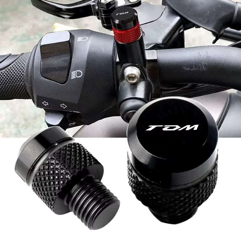 Boulons à vis en aluminium pour moto, trou de miroir, bouchons, capuchon, Yamaha TDM 850, 900, TDM850, TDM toutes les années, accessoires, M10 * 1.25
