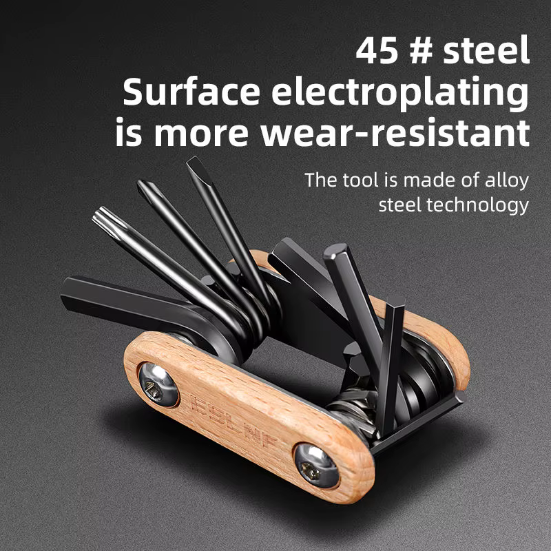 Kit d'outils de réparation de vélos en bois