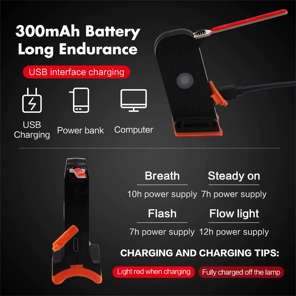 Feux arrière de vélo lampe à eau courante Rechargeable