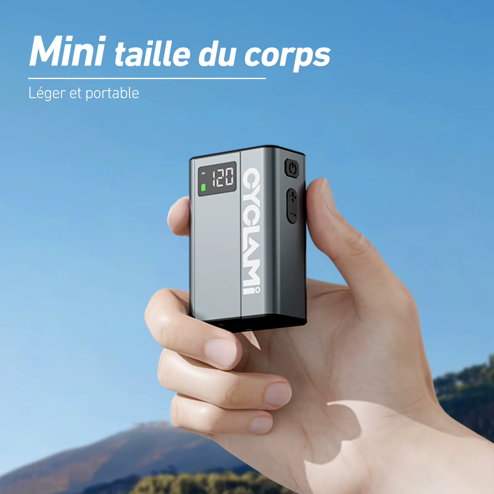 Pompe électrique portable en alliage d'aluminium pour vélo
