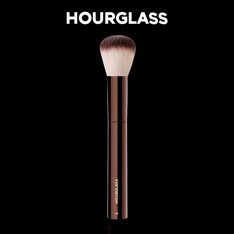 Pinceau de maquillage sablier-pinceau de fond de teint/blush No.2, en Fiber douce et respectueuse de la peau, Design de mode, brosse simple pour le visage