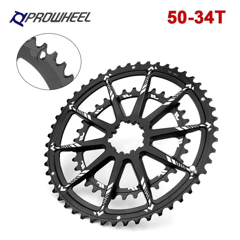 Prowheel DMA Plateau de pédalier Direct Mount 3 boulons Narrow Wide en aluminium AL7075 pour vélo de route
