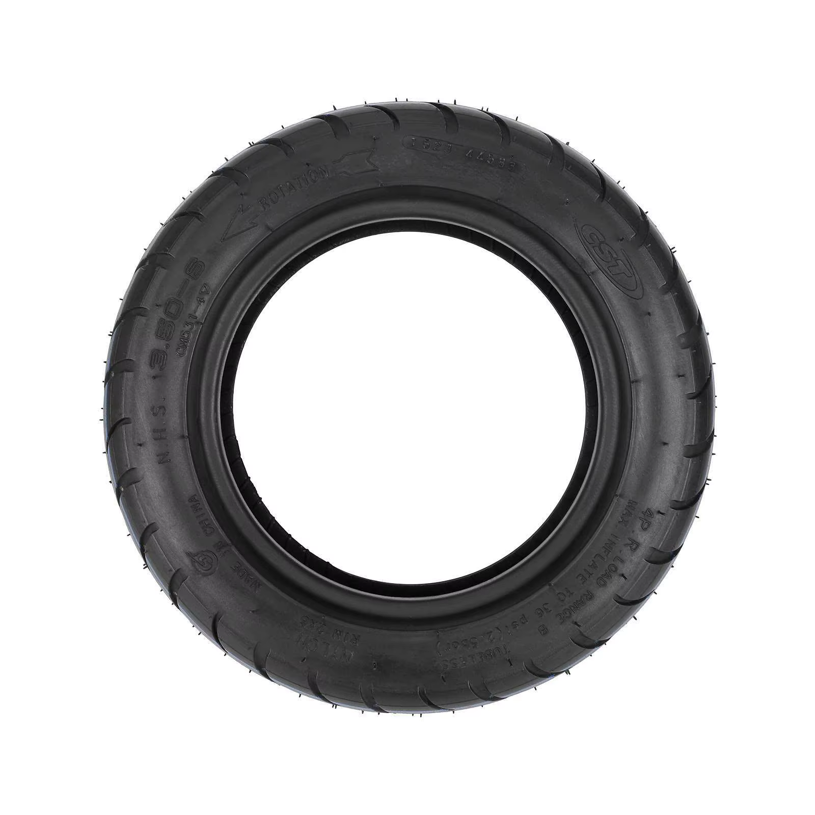 Pneu tubeless CST 3.50-6 pour trottinette électrique et roue d'équilibrage 10X3.50-6 10x4.00-6 90/65-6 Pneus universels 10 pouces sans chambre à air