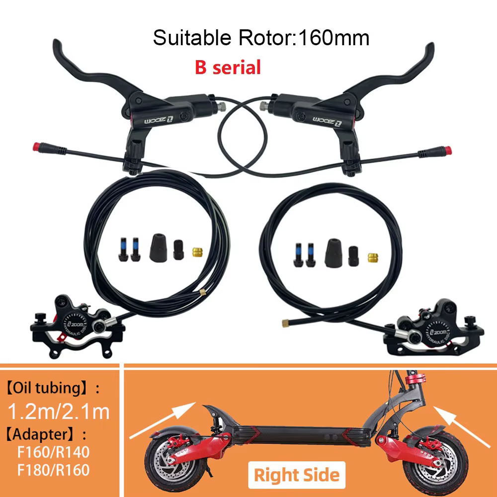 ZOOM vélo Scooter électrique mise hors tension contrôle huile hydraulique étrier de frein à disque 2200 1200mm pour Zero 10X 11X KUGOO G Booster G1