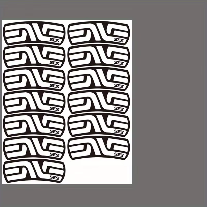 1SET d'autocollants « Logo SES » - Design rouge audacieux pour vélos et ordinateurs portables | Équipement pour les