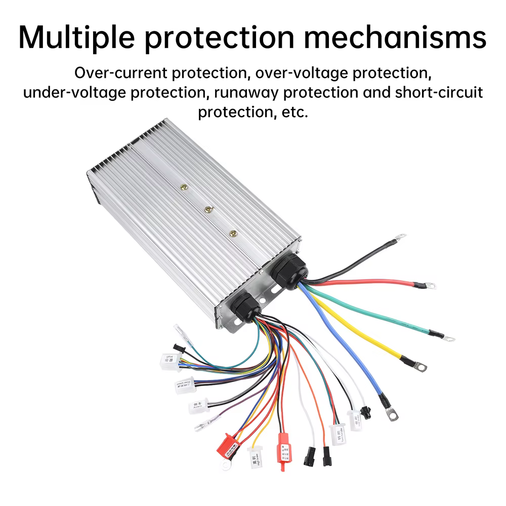 Contrôleur de moteur à courant continu sans balais Intelligent pour vélo électrique 5000W 48V/60V/72V/84V, avec Double Tube MOS, accessoires pour Scooter électrique