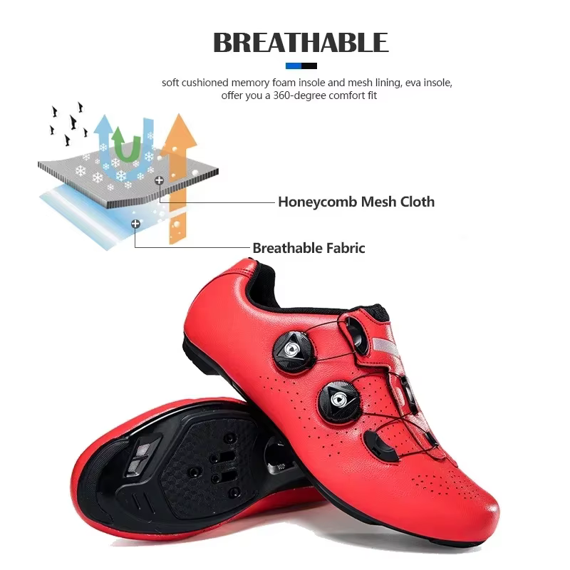Hommes auto-verrouillage vitesse vélo vtt baskets course