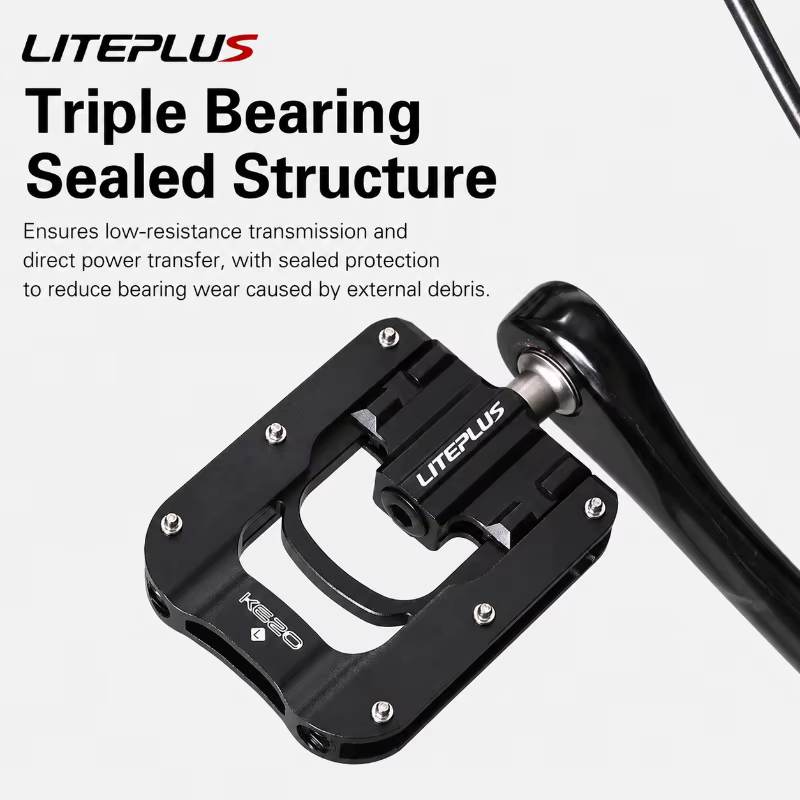 Pédales de vélo pliantes LITEPLUS à 3 roulements