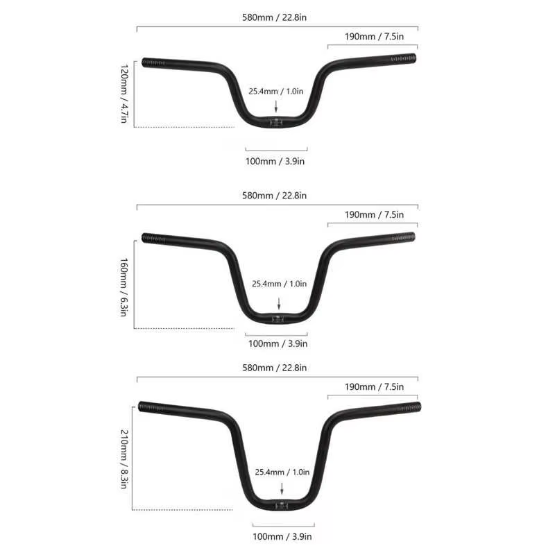 Guidon pliant extra long en alliage d'aluminium pour vélo de route