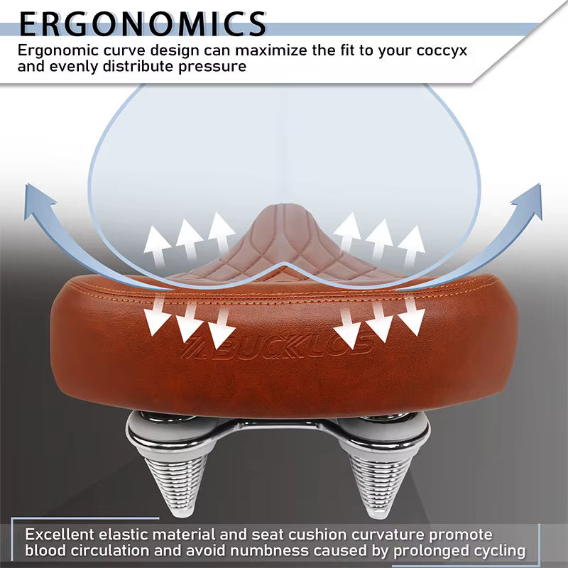 BUCKLOS selle de vélo surdimensionnée ergonomique élargir épaissir