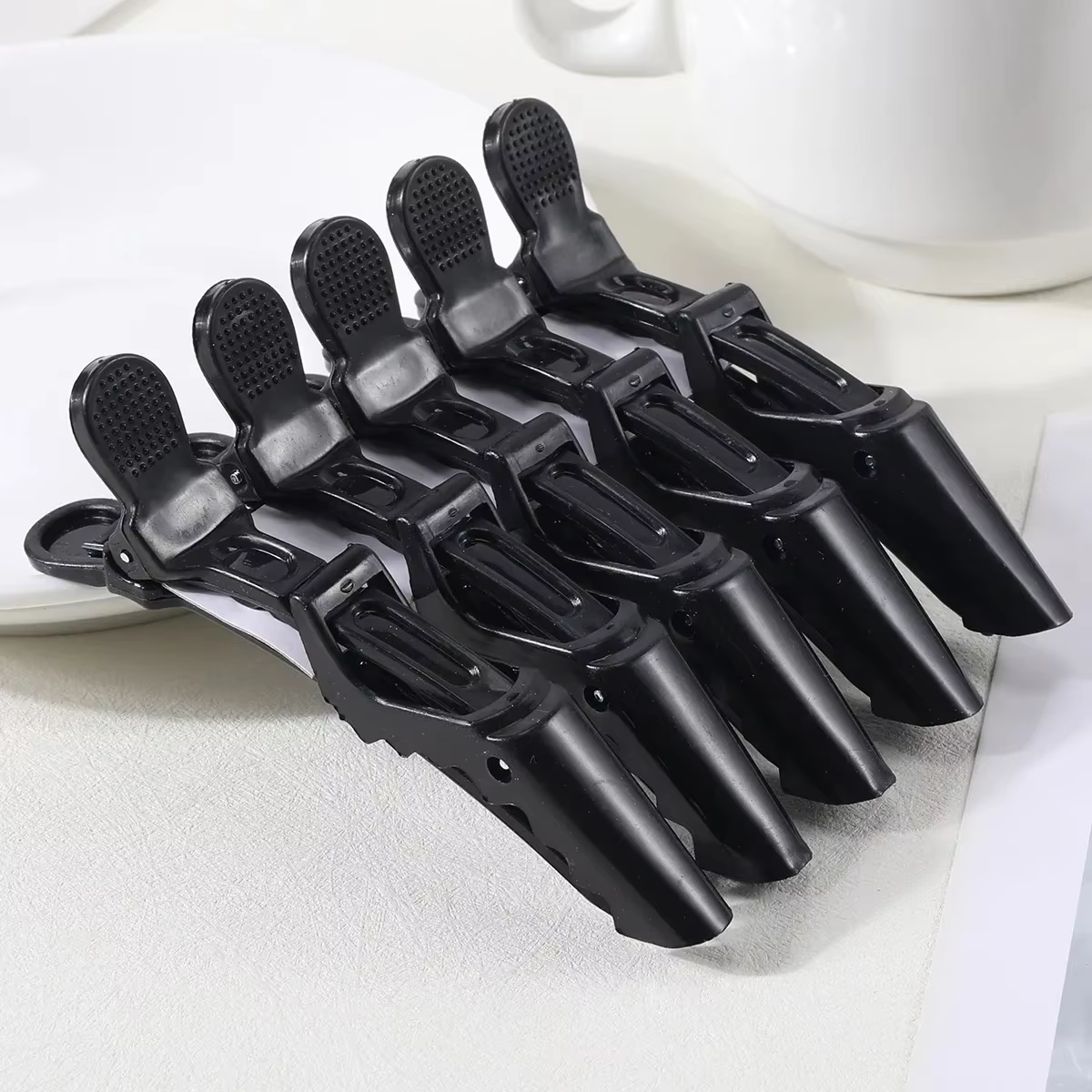 Pinces à cheveux Alligator, 5 pièces, pinces de coiffure, épingles à cheveux en plastique, pinces de barbier pour Salon de coiffure, outils, accessoires pour cheveux