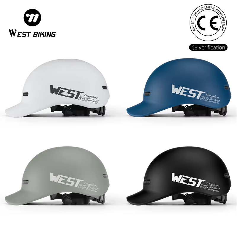 WEST BIKING Casque de cyclisme Scooters urbains Moto Casquette de sécurité réglable City Bike E-bike