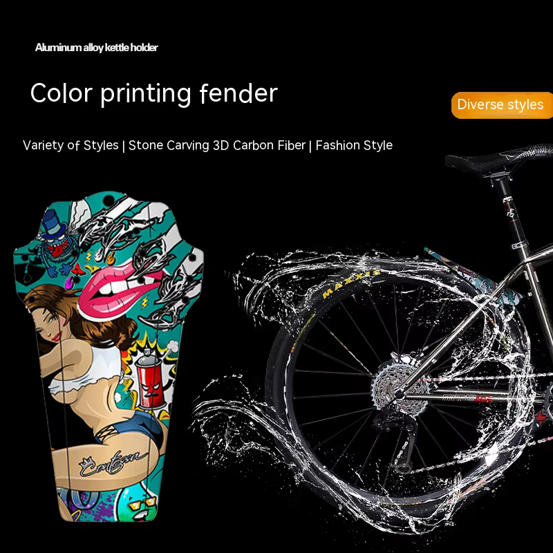 ENLEE VTT garde-boue personnalisé en Fiber de carbone motif couleur DH descente VTT selle