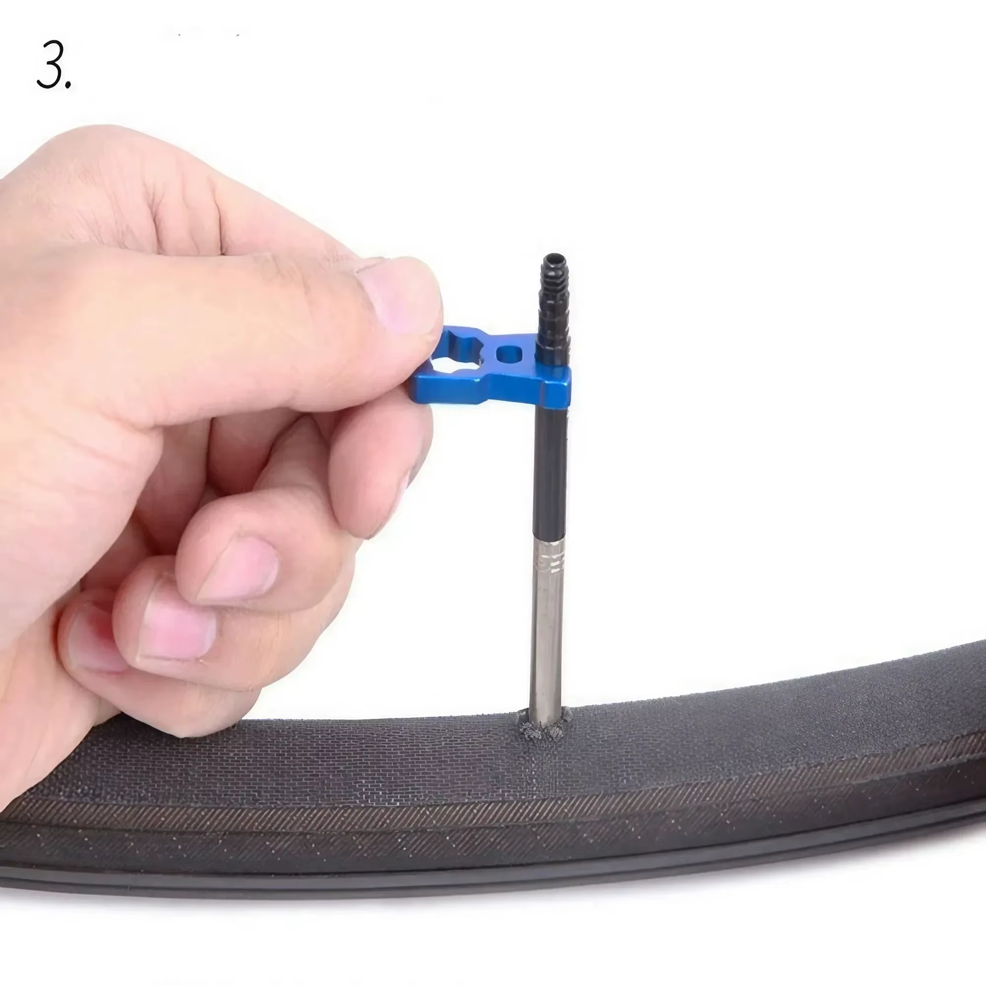 Outil de réparation de valve de vélo portable 4 en 1