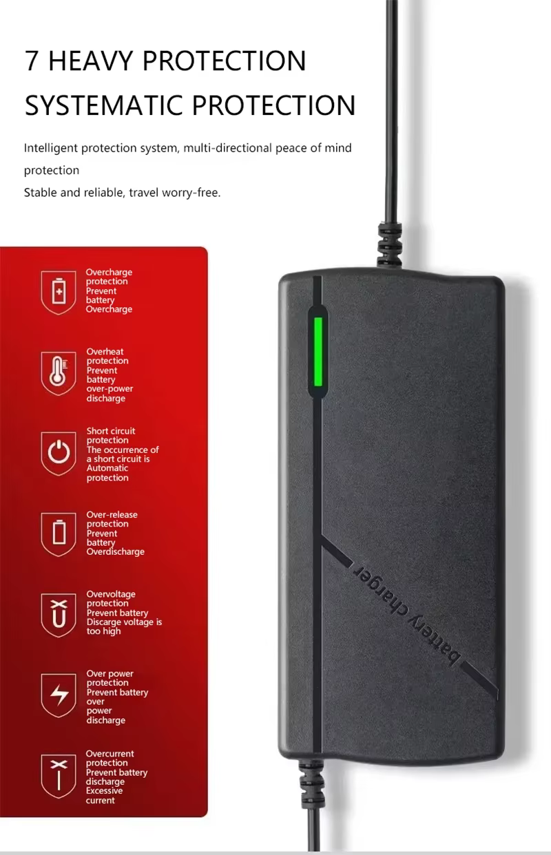 Chargeur de batterie Li-ion 36V 48V / 2A 3A 5A 10S 13S