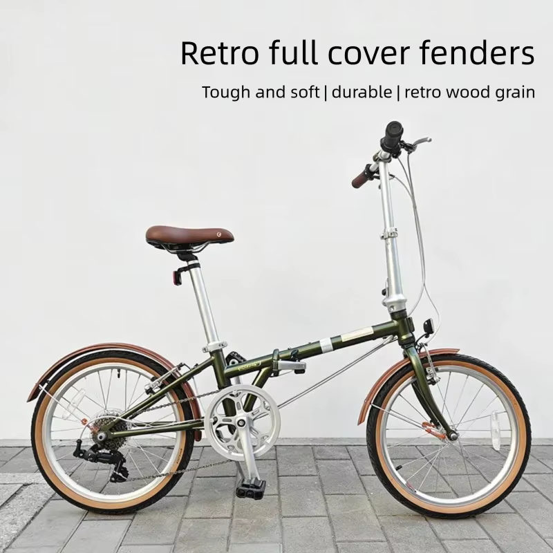 FMFXTRA Garde-boue rétro pleine couverture pour vélos pliants 16-20 pouces