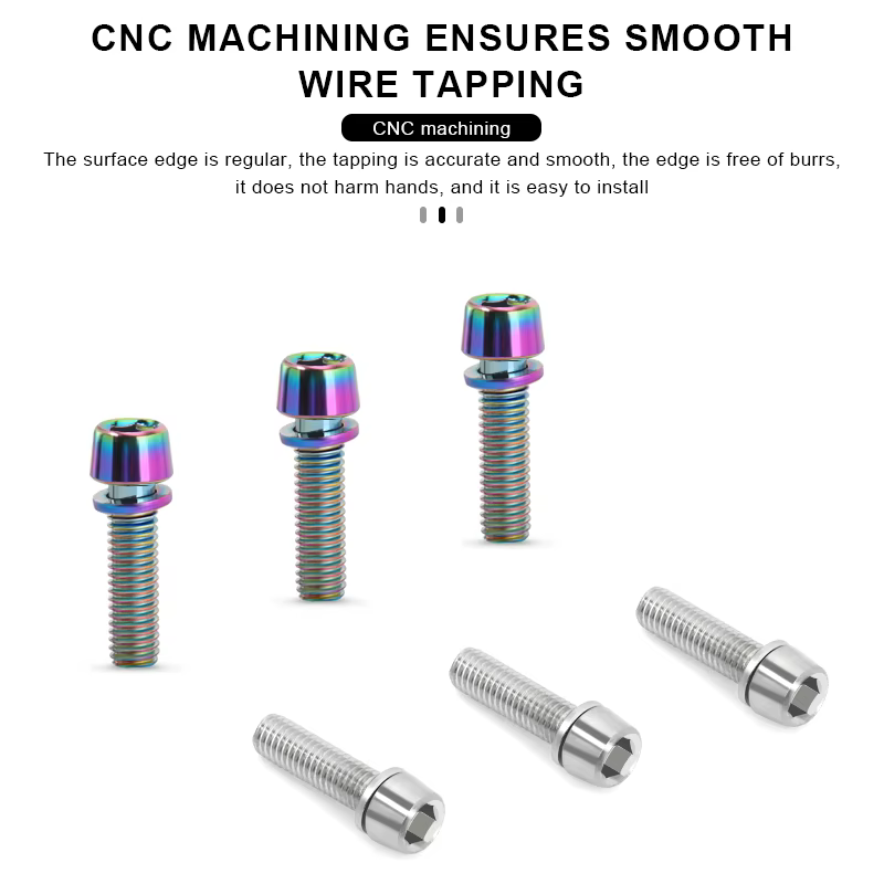 Boulon de tige de vélo coloré M5 * 18mm