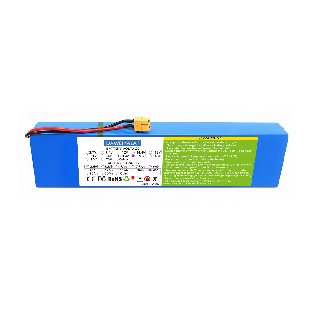Pack de batteries pour scooter électrique 10S3P 36V 20Ah 36v