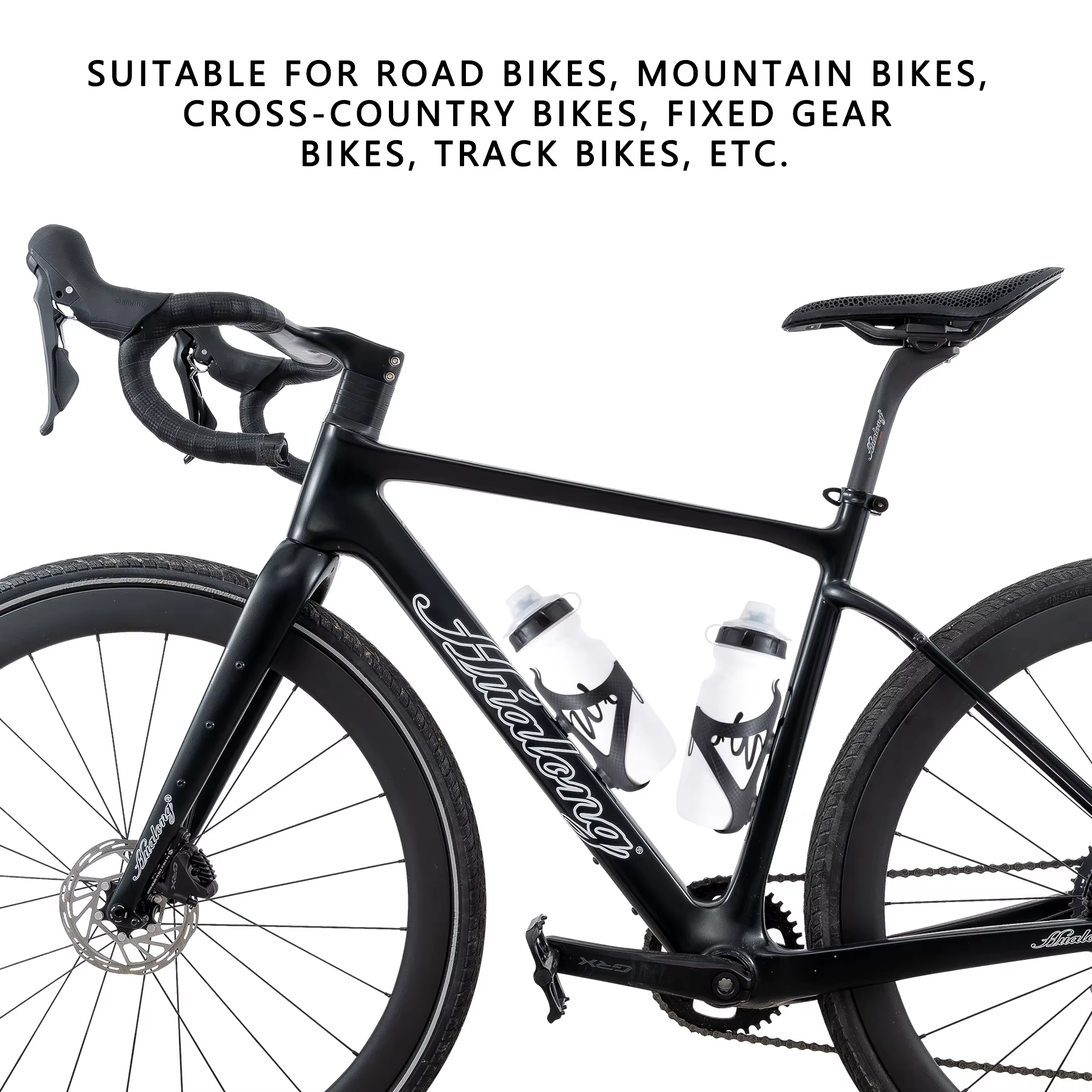 HUALONG vélo porte-bouteille d'eau en Nylon ajouter de la Fiber de carbone
