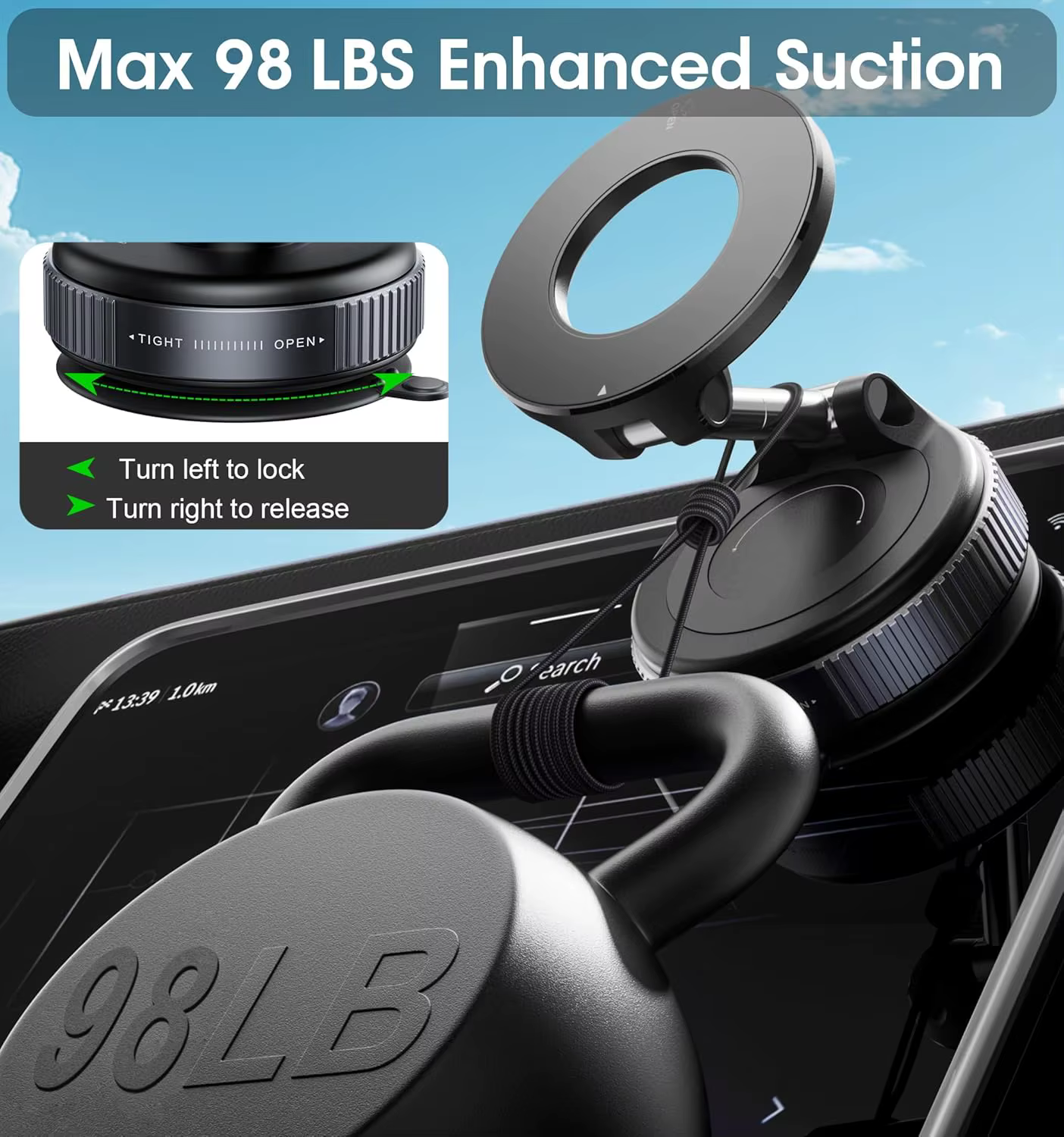 Support magnétique pour téléphone pliable