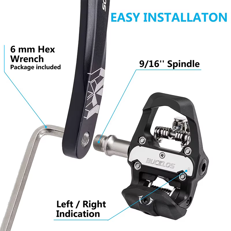Pédale de vélo BUCKLOS à double fonction