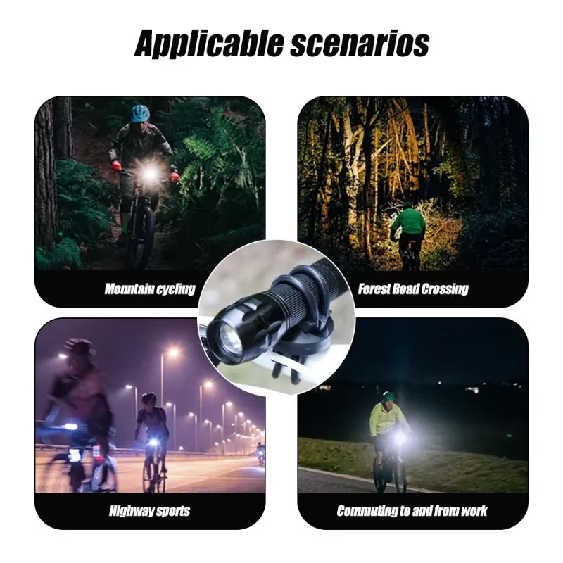 Clip de fixation pour éclairage de vélo 360 °