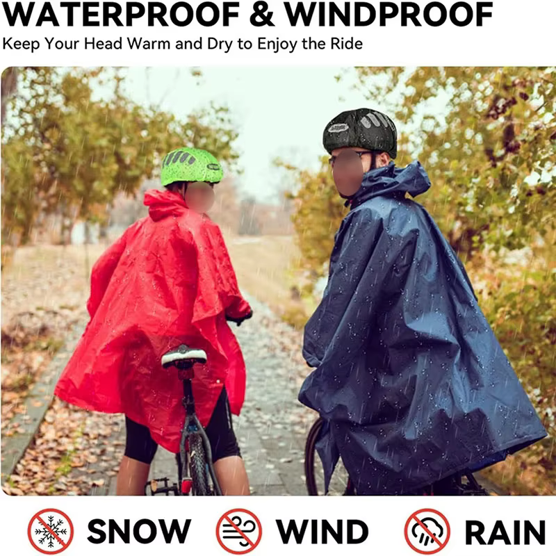 Casque de vélo imperméable et coupe-vent avec bande de coulée