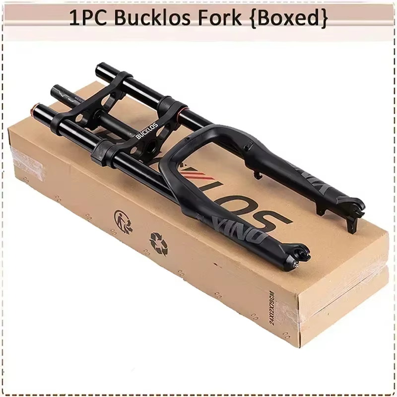 BUCKLOS double couronne 20 pouces Ebike gros vélo fourche 20*4.0