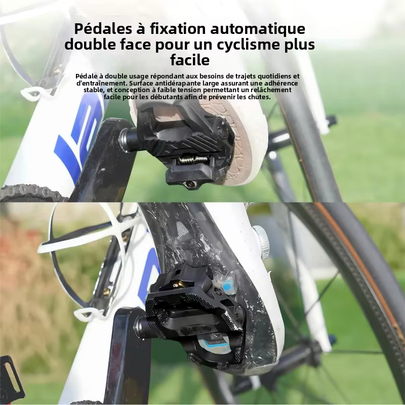 Pédales de vélo sans clip double face THINVIK SPD-SL