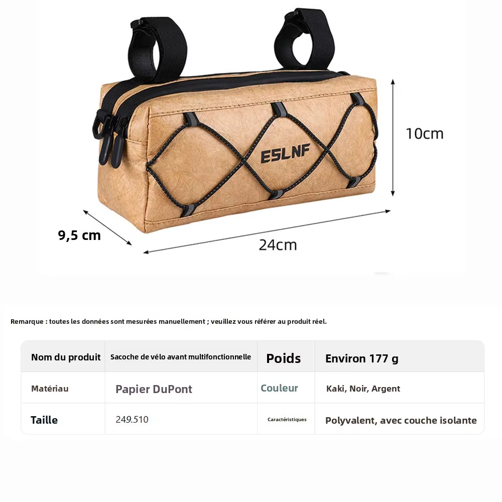 Sac de guidon de vélo, sac avant de vélo de 2 L